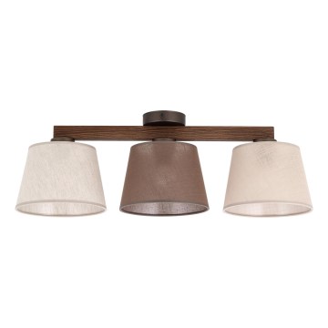 Brilagi - Ytmonterad taklampa LATTE SABIA 3xE27/60W/230V furu/mix