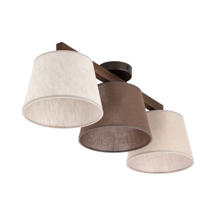 Brilagi - Ytmonterad taklampa LATTE SABIA 3xE27/60W/230V furu/mix