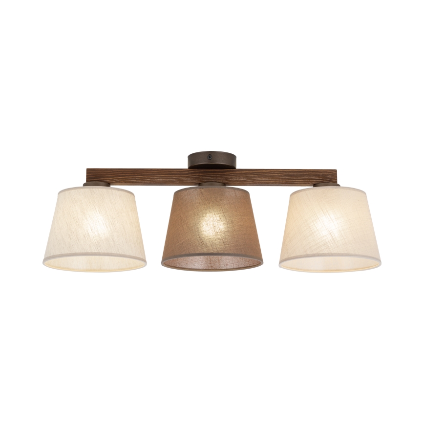 Brilagi - Ytmonterad taklampa LATTE SABIA 3xE27/60W/230V furu/mix