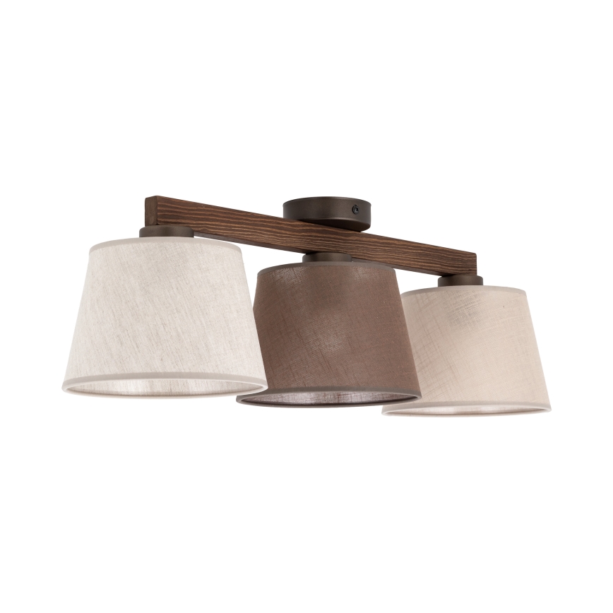 Brilagi - Ytmonterad taklampa LATTE SABIA 3xE27/60W/230V furu/mix
