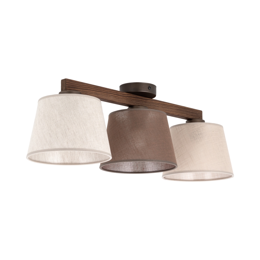 Brilagi - Ytmonterad taklampa LATTE SABIA 3xE27/60W/230V furu/mix