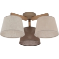 Brilagi - Ytmonterad taklampa LATTE SABIA 3xE27/60W/230V furu/mix