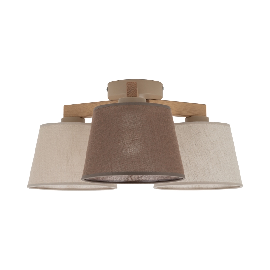 Brilagi - Ytmonterad taklampa LATTE SABIA 3xE27/60W/230V furu/mix