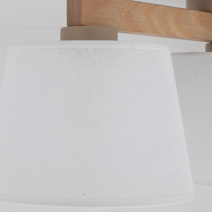 Brilagi - Ytmonterad taklampa LATTE SABIA 3xE27/60W/230V furu/vit