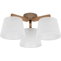 Brilagi - Ytmonterad taklampa LATTE SABIA 3xE27/60W/230V furu/vit