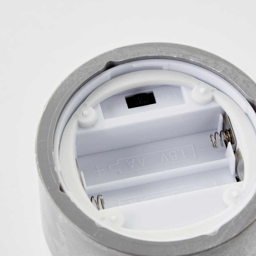 Brilliant - 3-pack LED-ljus BOUGIE LED/2xAA IP44, grå/rökfärgade