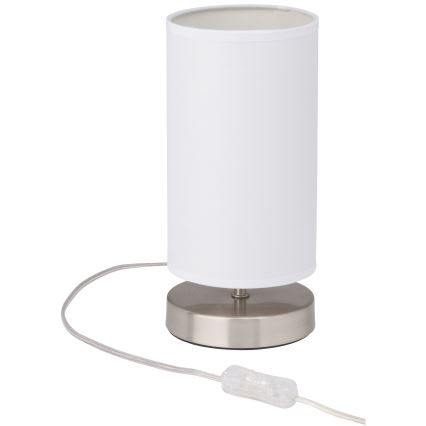 Brilliant - Bordslampa CLARIE 1xE14/40W/230V matt krom/vit