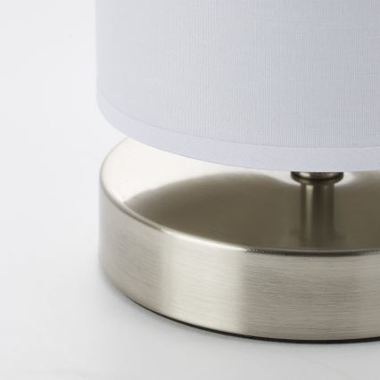 Brilliant - Bordslampa CLARIE 1xE14/40W/230V matt krom/vit