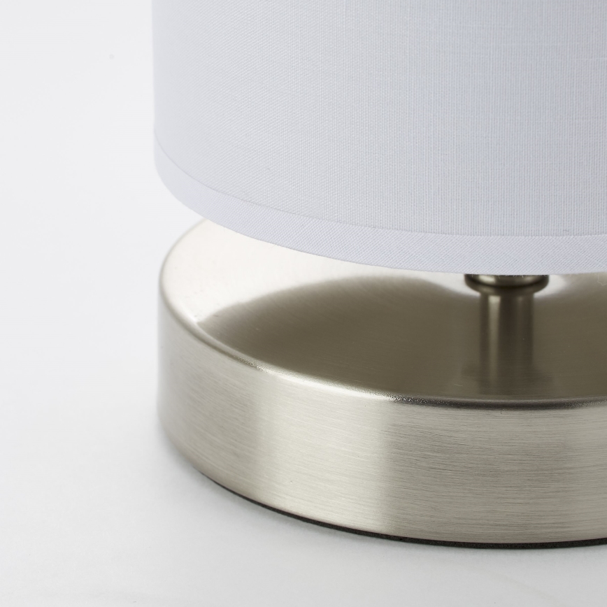 Brilliant - Bordslampa CLARIE 1xE14/40W/230V matt krom/vit
