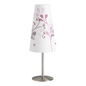Brilliant - Bordslampa ISI 1xE14/40W/230V vit/rosa/skinande krom