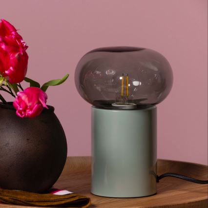 Brilliant - Bordslampa KNUT 1xE27/25W/230V grön/genomskinlig
