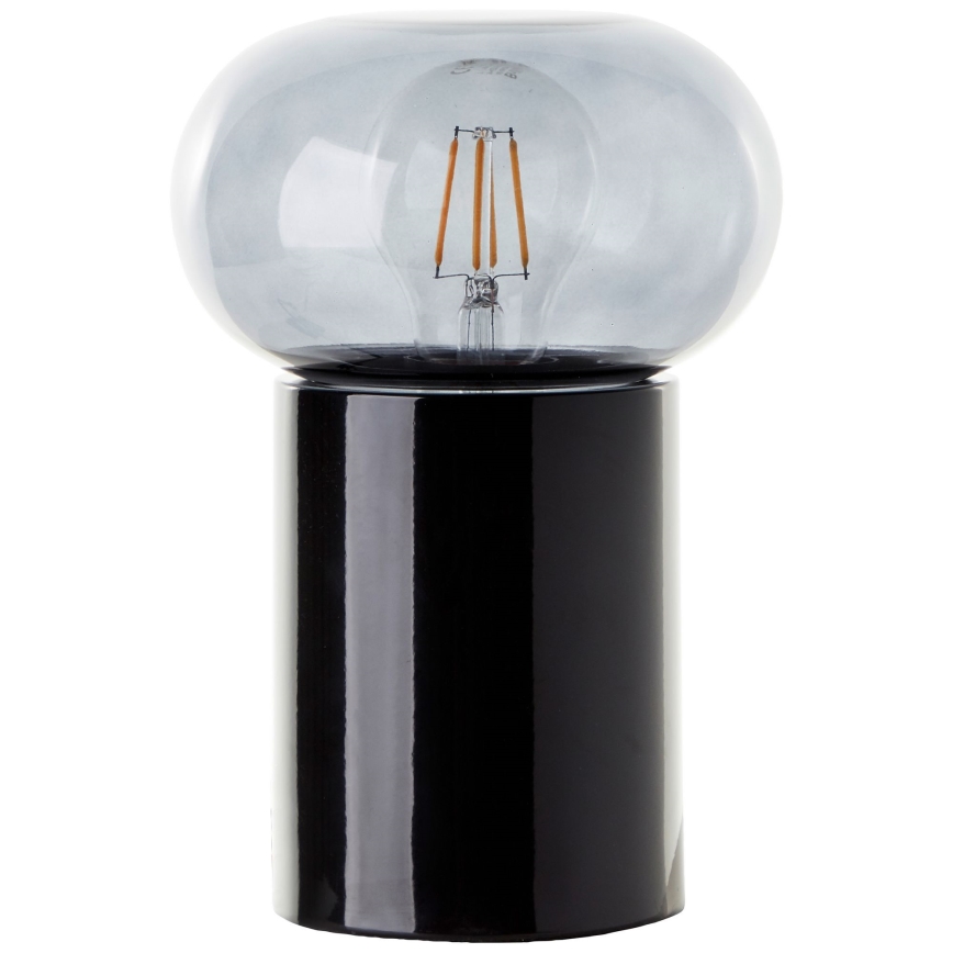 Brilliant - Bordslampa KNUT 1xE27/25W/230V svart/genomskinlig