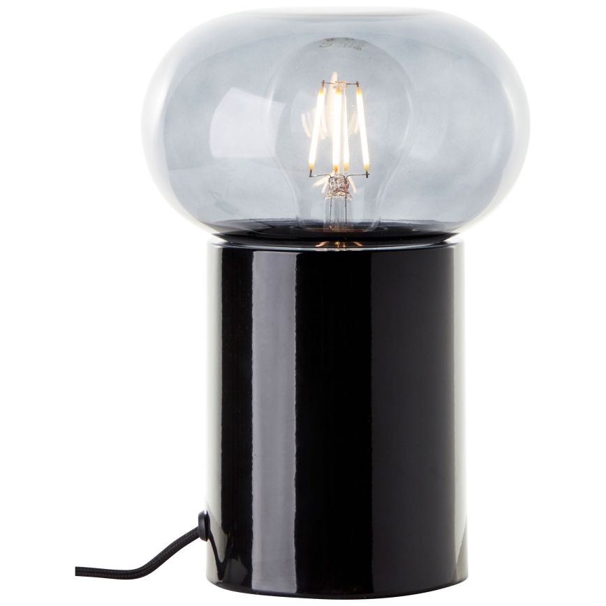 Brilliant - Bordslampa KNUT 1xE27/25W/230V svart/genomskinlig