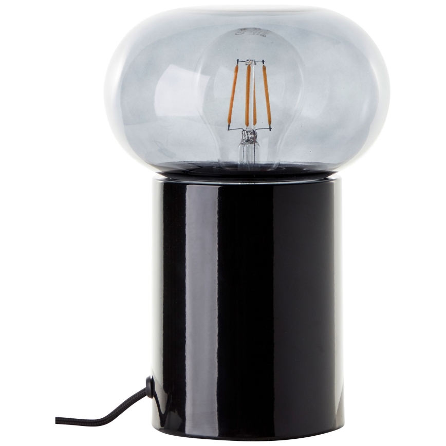 Brilliant - Bordslampa KNUT 1xE27/25W/230V svart/genomskinlig