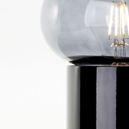 Brilliant - Bordslampa KNUT 1xE27/25W/230V svart/genomskinlig