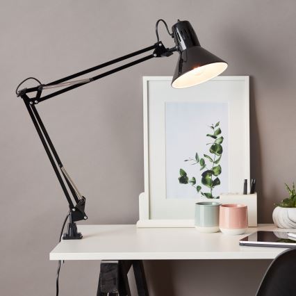 Brilliant - Bordslampa med klämma HOBBY 1xE27/40W/230V svart
