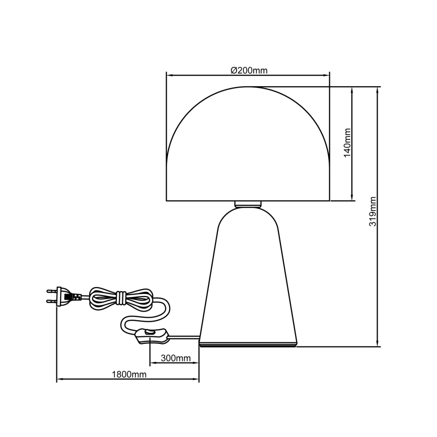 Brilliant - Bordslampa NALAM 1xE14/40W/230V beige