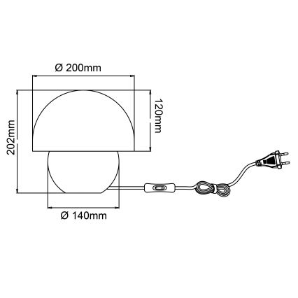 Brilliant - Bordslampa NALAM 1xE14/40W/230V grå/ask - FSC certifierade