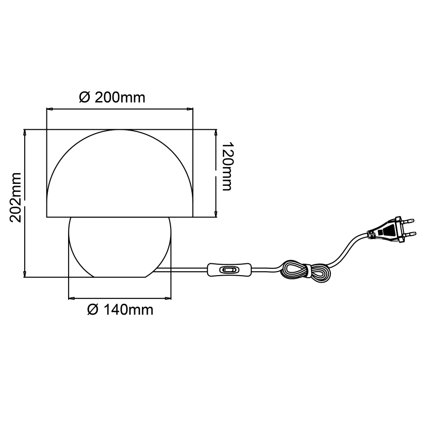 Brilliant - Bordslampa NALAM 1xE14/40W/230V grå/ask - FSC certifierade