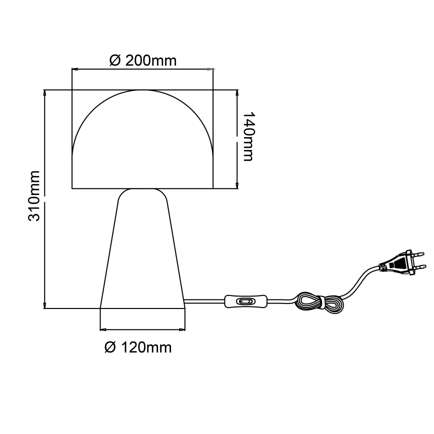 Brilliant - Bordslampa NALAM 1xE14/40W/230V svart/ask - FSC certifierade