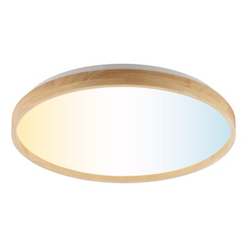 Brilliant - dimbar LED-taklampa ALSON LED/21W/230V 3000-6500K Ø 49,5 cm gummiträ + fjärrkontroll