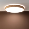 Brilliant - Dimbar LED-taklampa SLIMLINE LED/60W/230V 3000–6500K Ø 45 cm gummiträ + fjärrkontroll