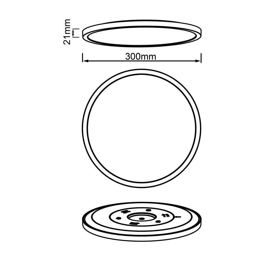 Brilliant - Dimbar LED-taklampa TUCO LED/20W/230V Ø 29,5 cm svart