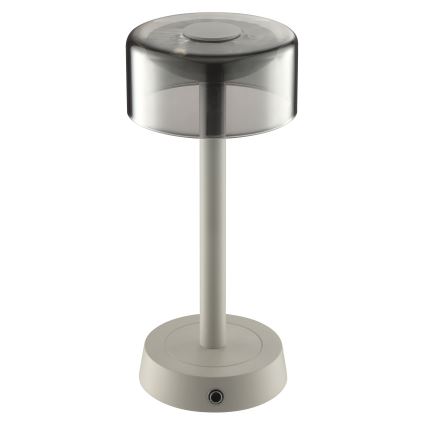 Brilliant - LED-dimbbar uppladdningsbar beröringsstyrd utomhusbordslampa RAZOR LED/2,5W/5V 2700K 2600 mAh IP44 grå