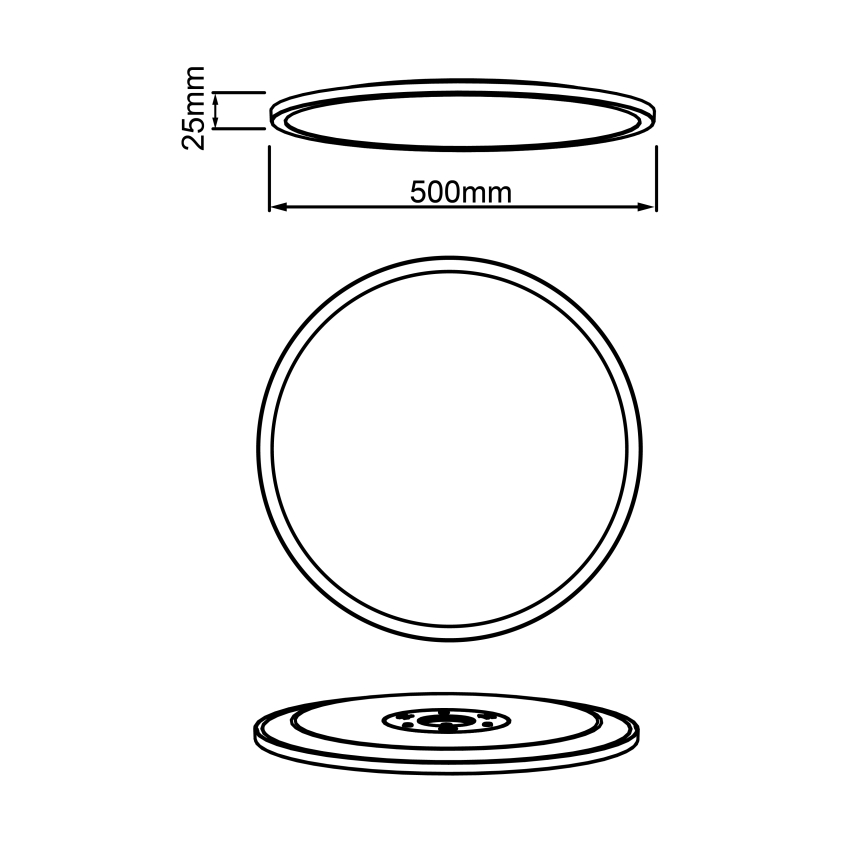 Brilliant - Dimbart LED-takarmatur TUCO LED/33W/230V 3000-6500K Ø 50 cm svart + fjärrkontroll