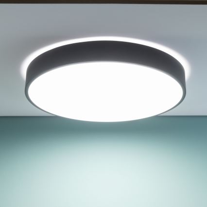 Brilliant - Dimbar LED-taklampa SLIMLINE LED/60W/230V 3000-6500K Ø 49 cm svart + fjärrkontroll
