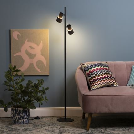 Brilliant - Golvlampa CADIZ 2xGU10/10W/230V brons