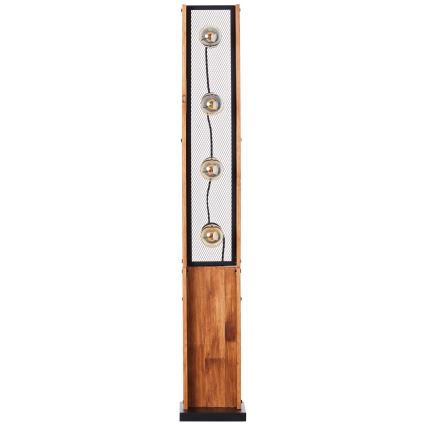 Brilliant - Golvlampa CALANDRA 4xE27/42W/230V furu