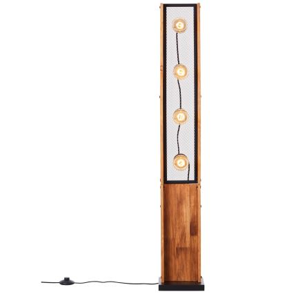 Brilliant - Golvlampa CALANDRA 4xE27/42W/230V furu