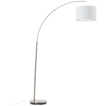 Brilliant - Golvlampa CLARIE 1xE27/60W/230V matt krom/vit