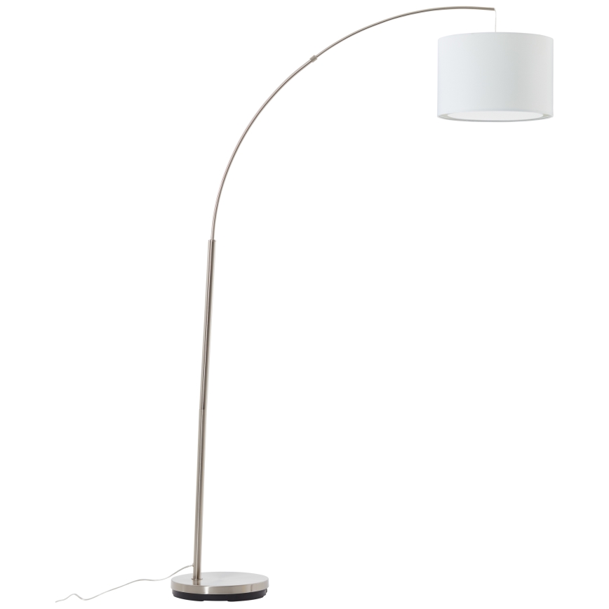 Brilliant - Golvlampa CLARIE 1xE27/60W/230V matt krom/vit