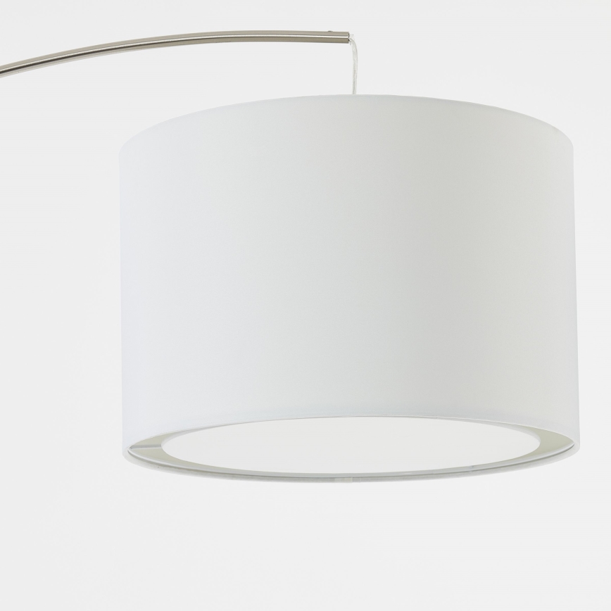 Brilliant - Golvlampa CLARIE 1xE27/60W/230V matt krom/vit