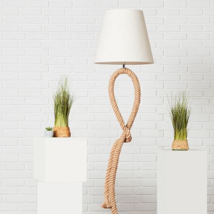 Brilliant - Golvlampa SAILOR 1xE27/40W/230V beige/krämvit