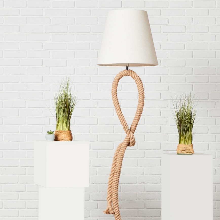 Brilliant - Golvlampa SAILOR 1xE27/40W/230V beige/krämvit