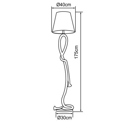 Brilliant - Golvlampa SAILOR 1xE27/40W/230V beige/krämvit