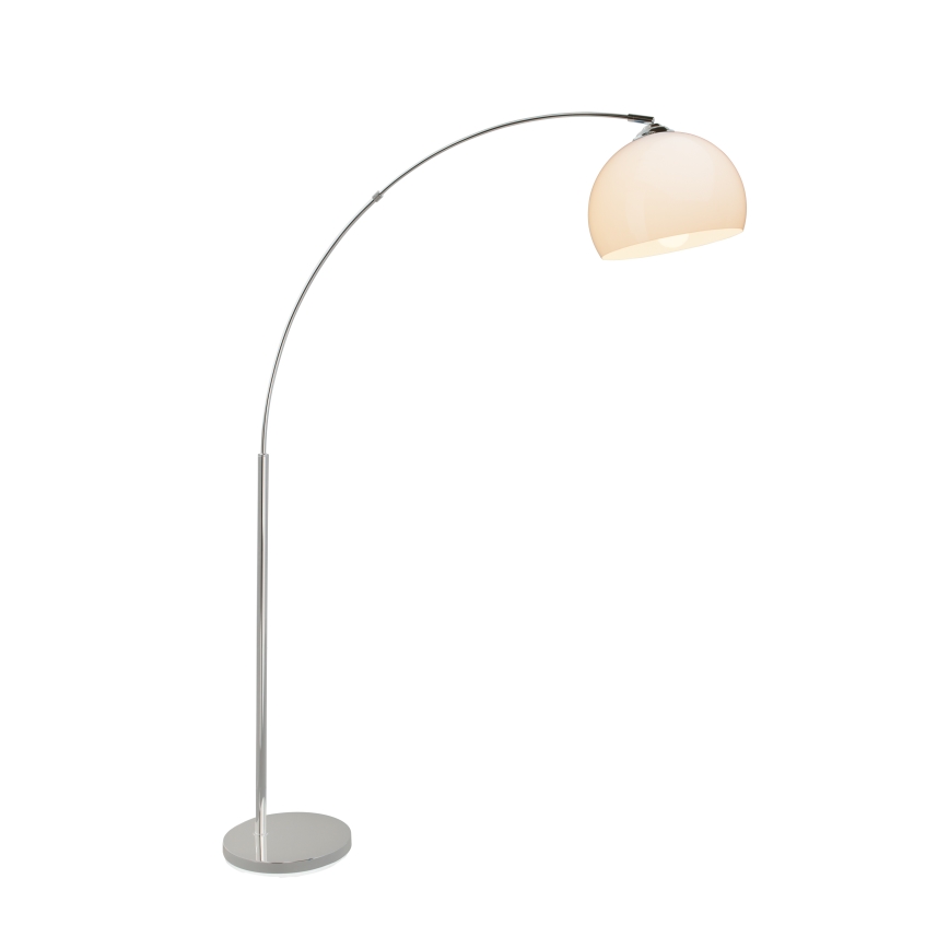 Brilliant - Golvlampa VESSA 1xE27/60W/230V polerad krom/vit
