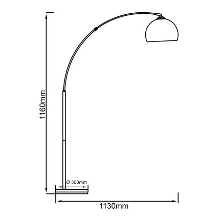Brilliant - Golvlampa VESSA 1xE27/60W/230V polerad krom/vit