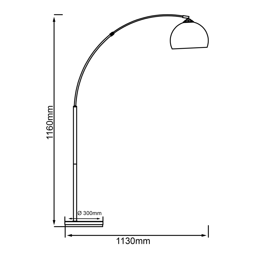 Brilliant - Golvlampa VESSA 1xE27/60W/230V polerad krom/vit