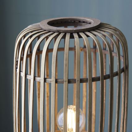 Brilliant - Golvlampa WOODROW 1xE27/60W/230V bambu