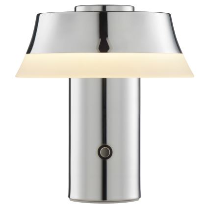 Brilliant - LED-dimmbar, uppladdningsbar, beröringsstyrd bordslampa KINICH LED/2,5W/5V 2700K 2600 mAh, blank krom