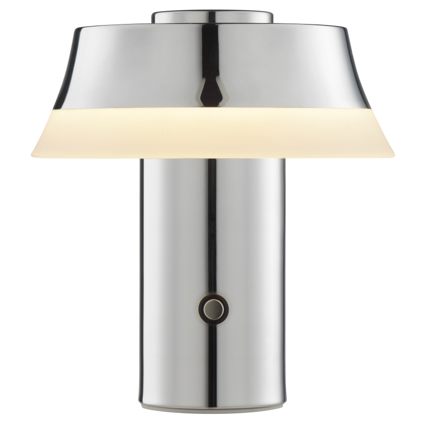 Brilliant - LED-dimmbar, uppladdningsbar, beröringsstyrd bordslampa KINICH LED/2,5W/5V 2700K 2600 mAh, blank krom