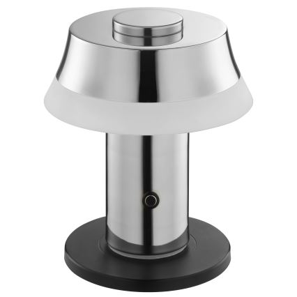 Brilliant - LED-dimmbar, uppladdningsbar, beröringsstyrd bordslampa KINICH LED/2,5W/5V 2700K 2600 mAh, blank krom