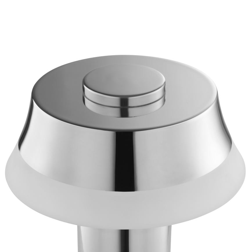 Brilliant - LED-dimmbar, uppladdningsbar, beröringsstyrd bordslampa KINICH LED/2,5W/5V 2700K 2600 mAh, blank krom
