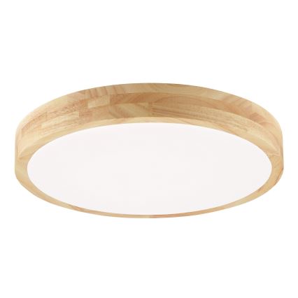 Brilliant - LED Taklampa för badrum MOREEN LED/18W/230V 2700/4000/6500K Ø 34 cm IP44 gummiträ