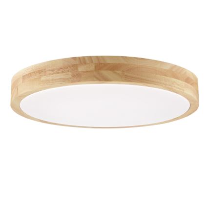 Brilliant - LED Taklampa för badrum MOREEN LED/18W/230V 2700/4000/6500K Ø 34 cm IP44 gummiträ