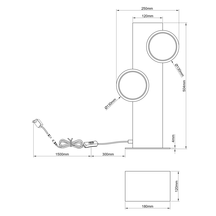 Brilliant - LED bordslampa CHEESY LED/12W/230V tall - FSC certifierade